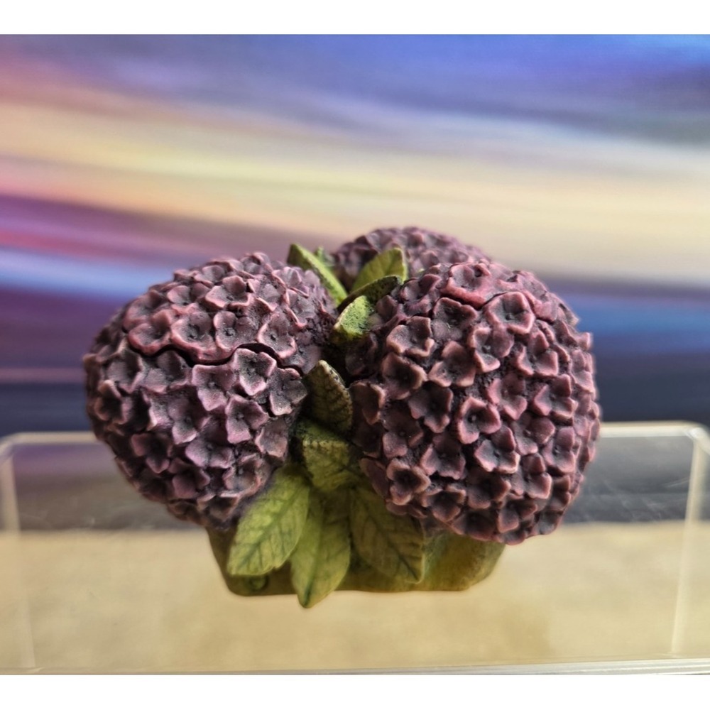 HARMONY KINGDOM Snapdragon Hyacinth Hydrangea, Purple Garden, 3 Total, Vintage - Picture 7 of 16